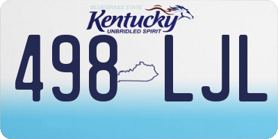 KY license plate 498LJL