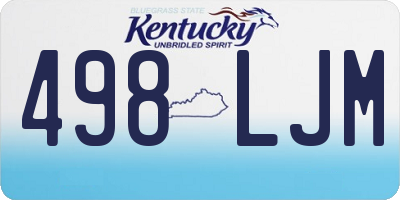 KY license plate 498LJM