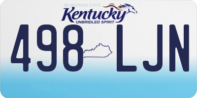 KY license plate 498LJN