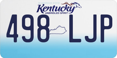 KY license plate 498LJP