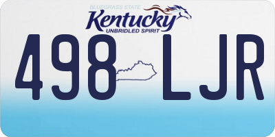 KY license plate 498LJR