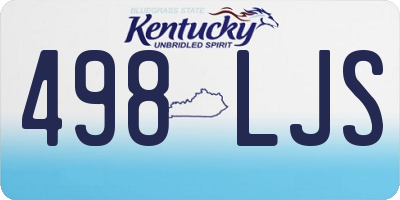 KY license plate 498LJS