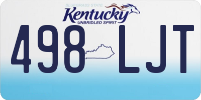 KY license plate 498LJT