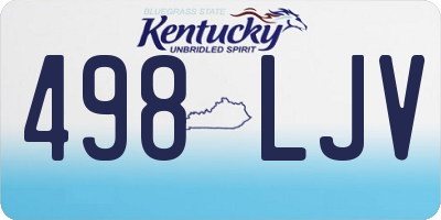 KY license plate 498LJV