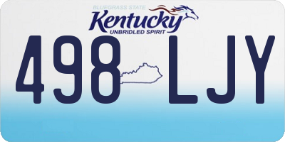 KY license plate 498LJY