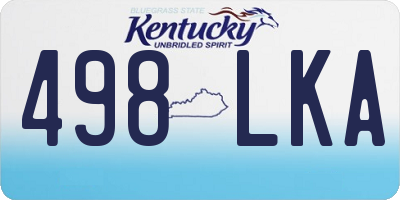 KY license plate 498LKA