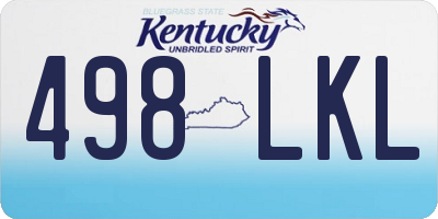 KY license plate 498LKL