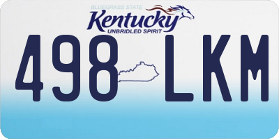 KY license plate 498LKM