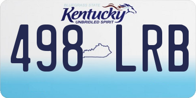 KY license plate 498LRB