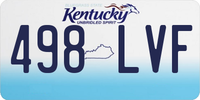 KY license plate 498LVF