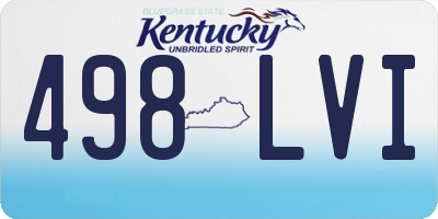 KY license plate 498LVI