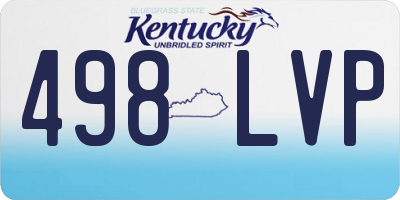 KY license plate 498LVP