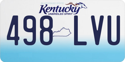 KY license plate 498LVU