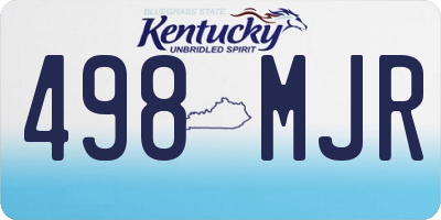 KY license plate 498MJR