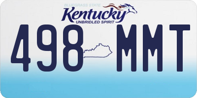 KY license plate 498MMT