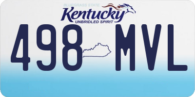 KY license plate 498MVL
