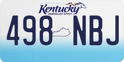 KY license plate 498NBJ