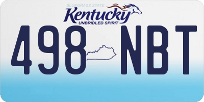 KY license plate 498NBT