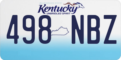 KY license plate 498NBZ