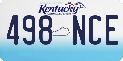 KY license plate 498NCE