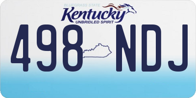 KY license plate 498NDJ