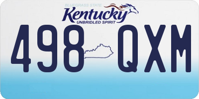 KY license plate 498QXM