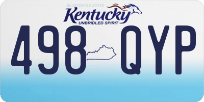 KY license plate 498QYP