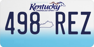 KY license plate 498REZ