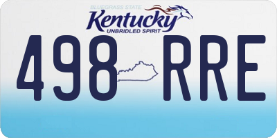 KY license plate 498RRE