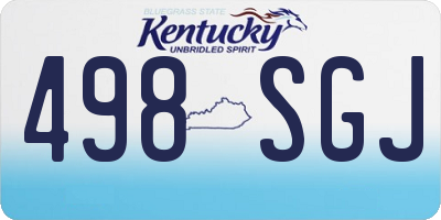 KY license plate 498SGJ