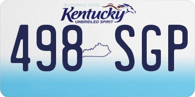 KY license plate 498SGP