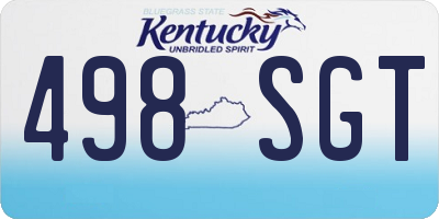 KY license plate 498SGT