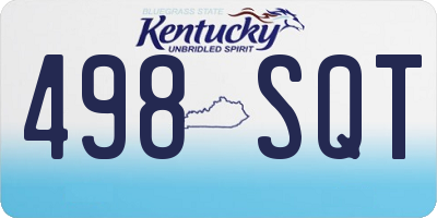 KY license plate 498SQT