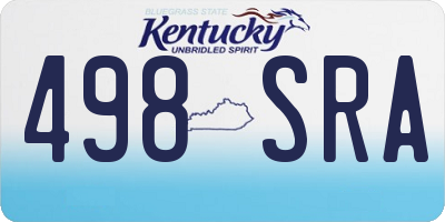 KY license plate 498SRA