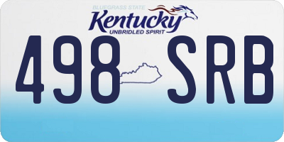KY license plate 498SRB