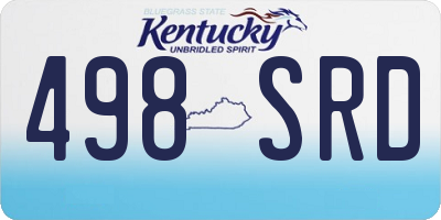 KY license plate 498SRD