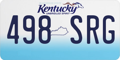 KY license plate 498SRG