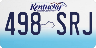 KY license plate 498SRJ