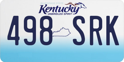 KY license plate 498SRK