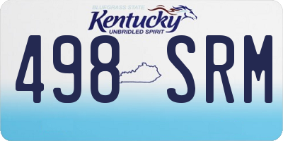 KY license plate 498SRM