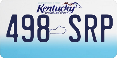 KY license plate 498SRP