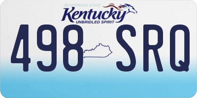 KY license plate 498SRQ