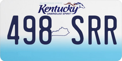 KY license plate 498SRR