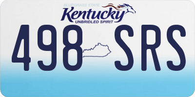 KY license plate 498SRS