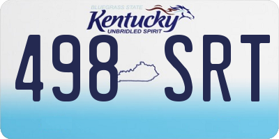 KY license plate 498SRT