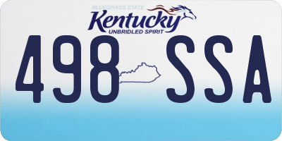 KY license plate 498SSA