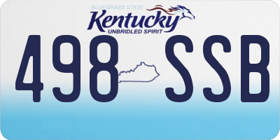 KY license plate 498SSB