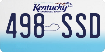 KY license plate 498SSD