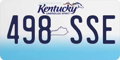 KY license plate 498SSE