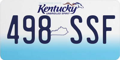KY license plate 498SSF
